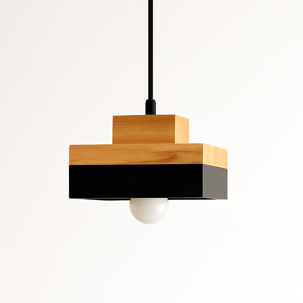Valdorina | Nordic Minimalist Geometric Wooden Pendant Light