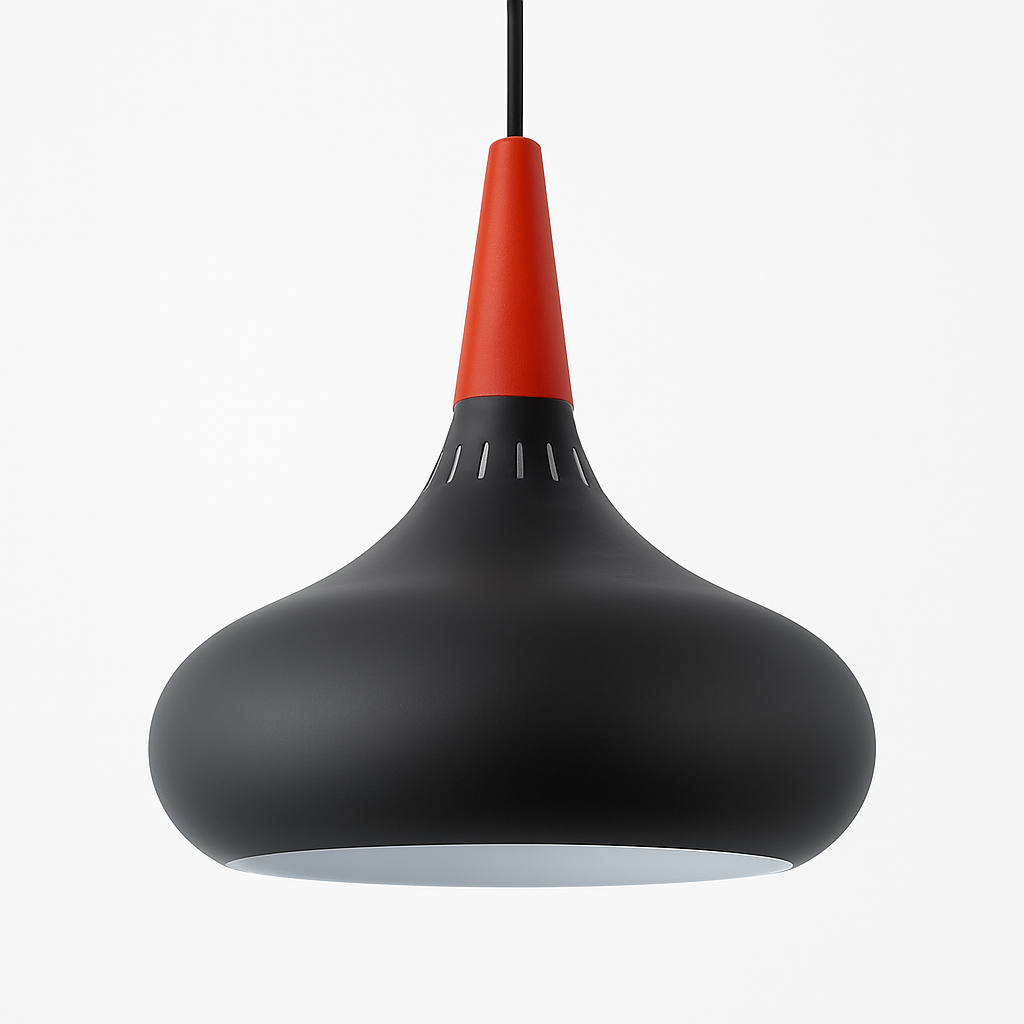 Vireallo | Modern Wood Stem Metal Dome Loft Pendant Light
