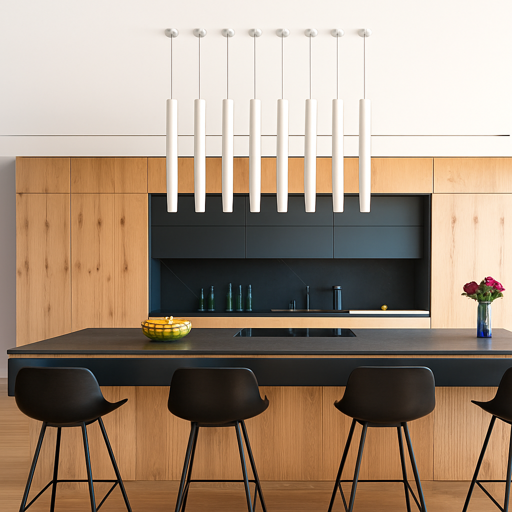 Veljore | Minimalist Cylindrical Tube LED Pendant Ceiling Light