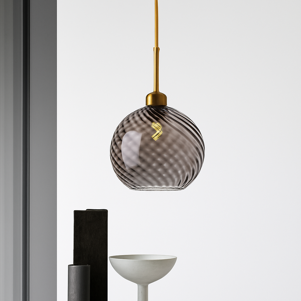 Vaelisore | Water Ripple Textured Glass Pendant Light