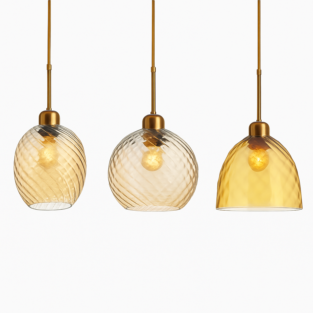 Vaelisore | Water Ripple Textured Glass Pendant Light