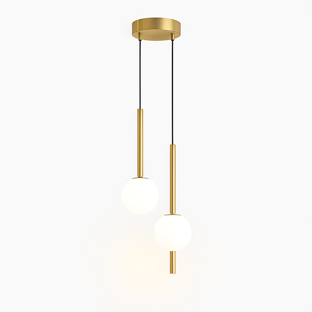 Quintara | Minimalist Vertical Tube Globe Form Pendant Light