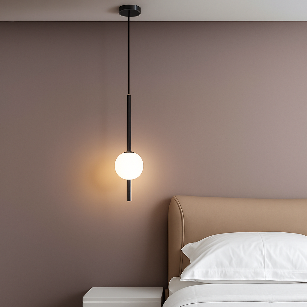 Quintara | Minimalist Vertical Tube Globe Form Pendant Light