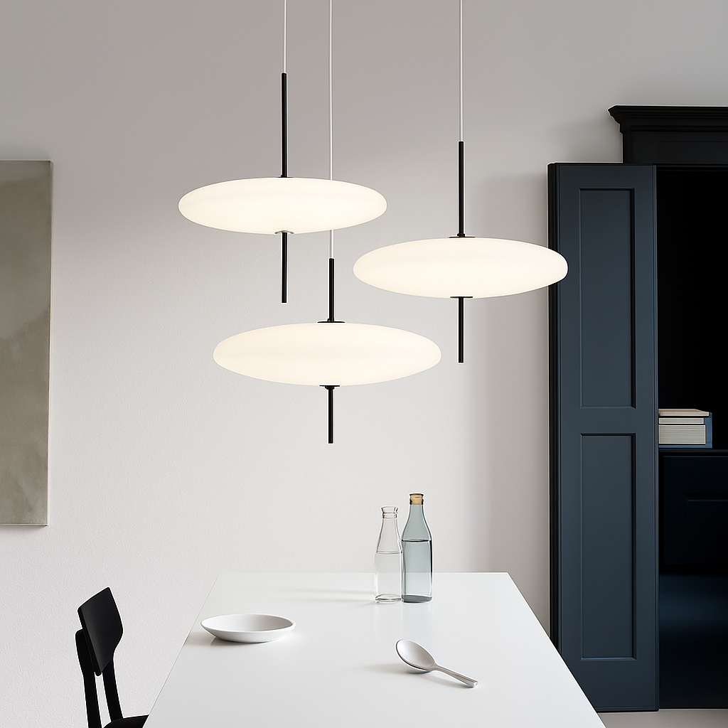 Velvoryn | Modern Flying Saucer Disc Minimalist Metal Pendant Light