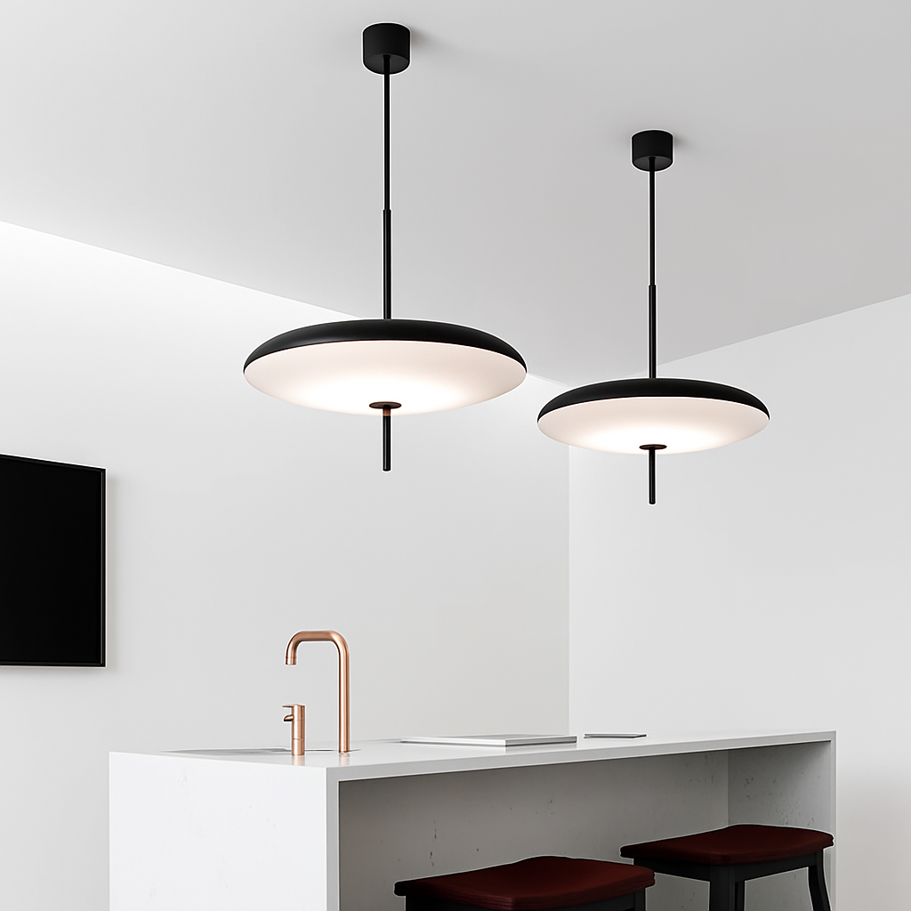 Velvoryn | Modern Flying Saucer Disc Minimalist Metal Pendant Light