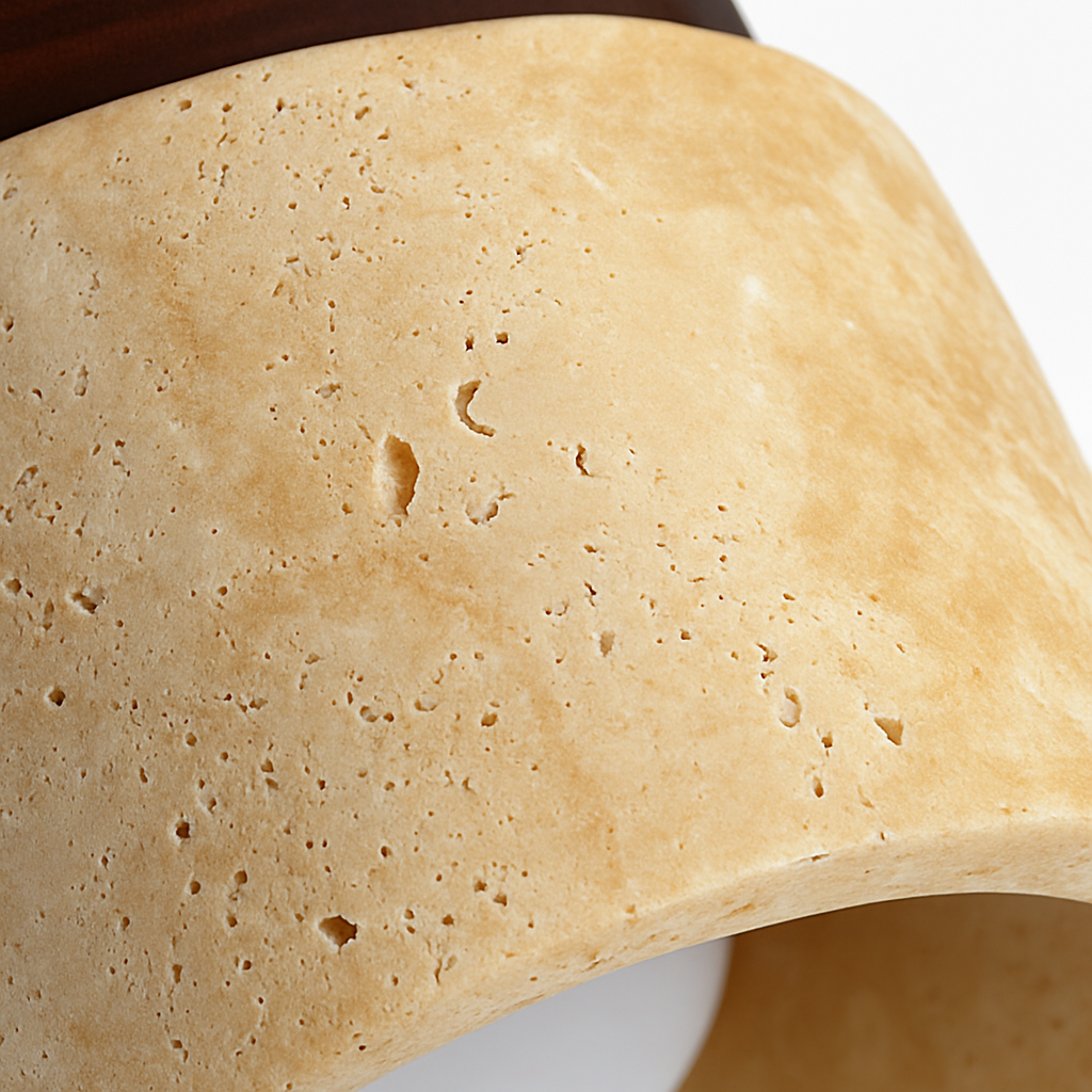 Marthique | Wabi Sabi Travertine Marble Ceiling Light