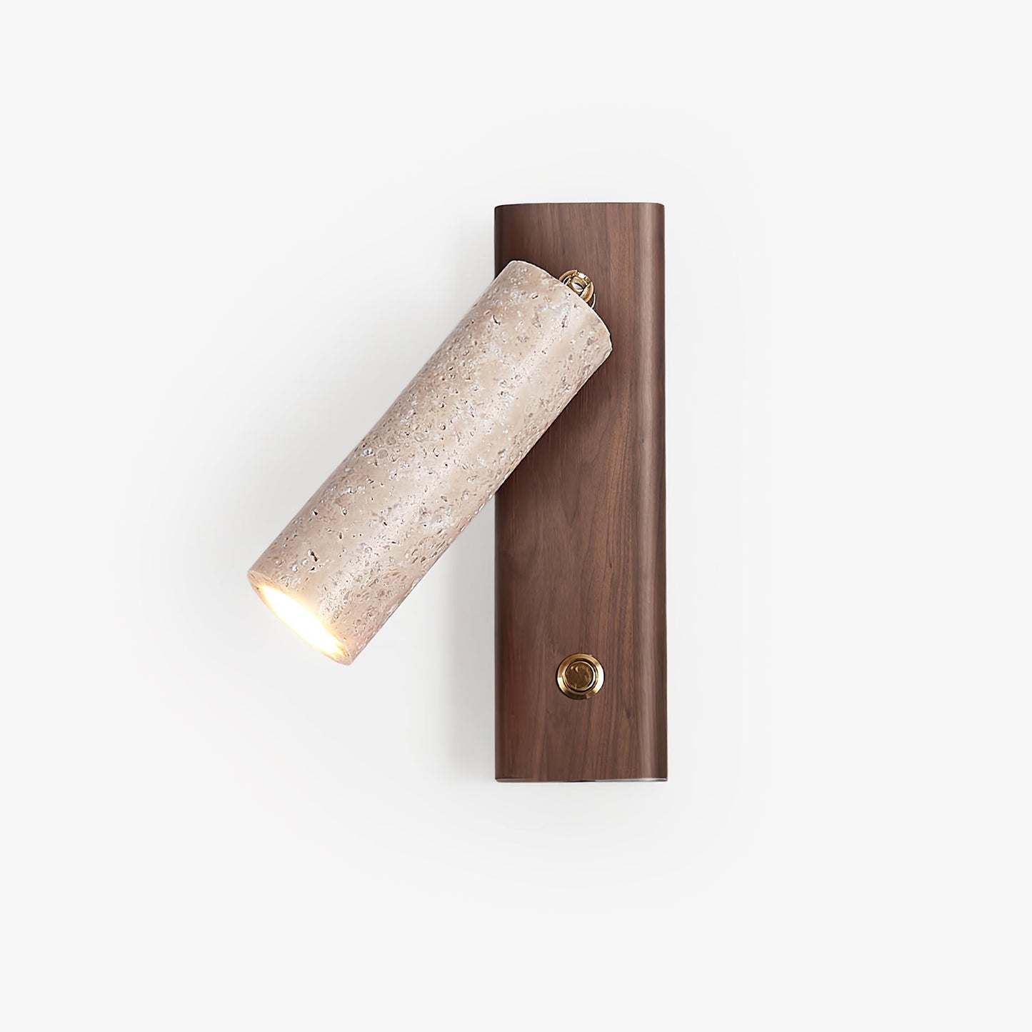 Verluxen | Sleek Cylindrical Travertine Stone Wall Light