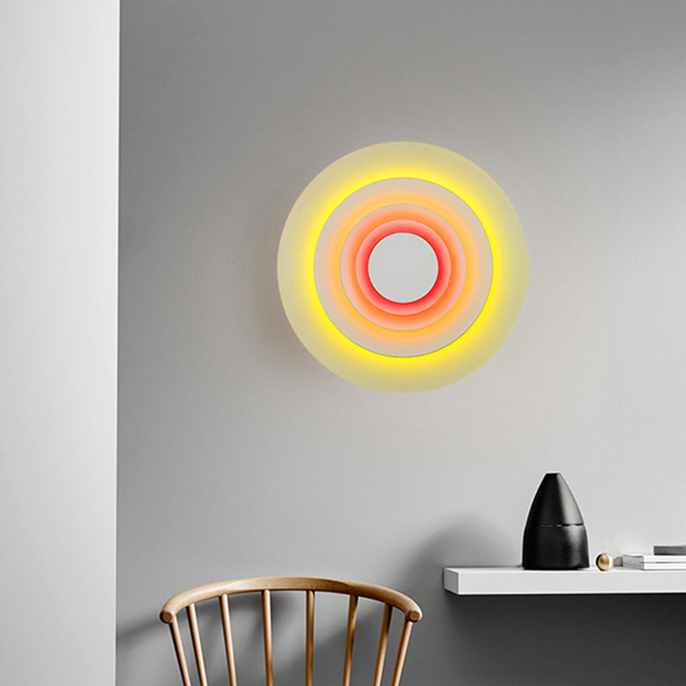 Lythos | Geometric Morandi Circular Metal Art Wall Light