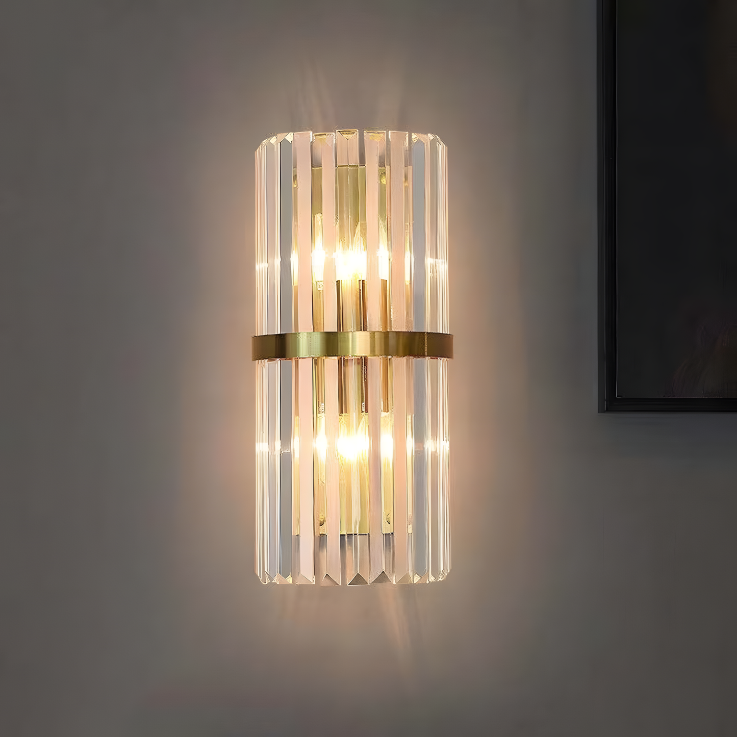 Lura | Contemporary Layered Crystal Prism Wall Light
