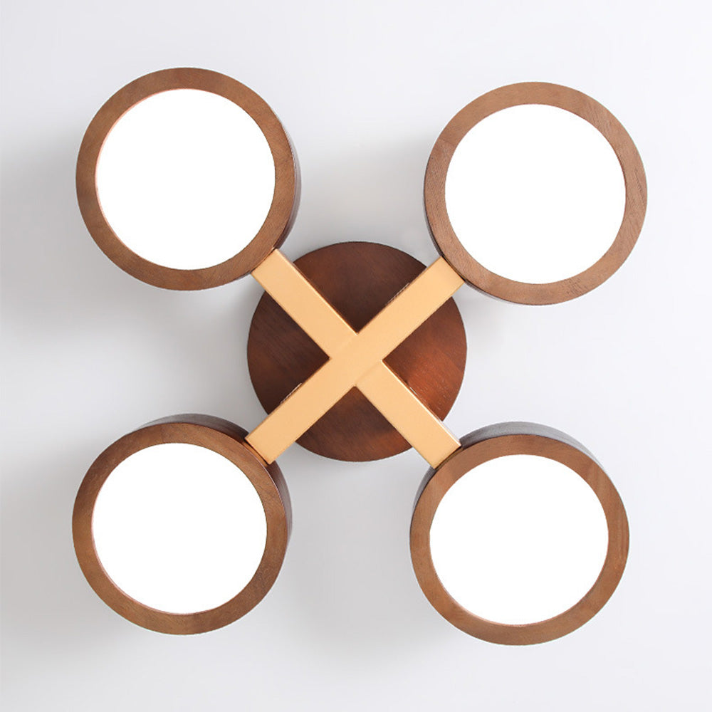 Ligne | Contemporary Geometric Wooden Flush Mount Ceiling Light