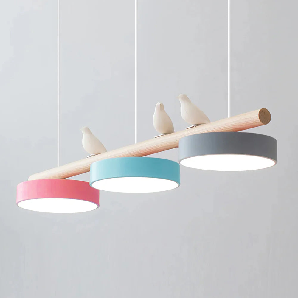 Aves | Modern Wood and Resin Bird Inspired Pendant Light