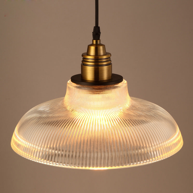 Kalsyr | Industrial Glass Curved Silhouette Dome Pendant Light