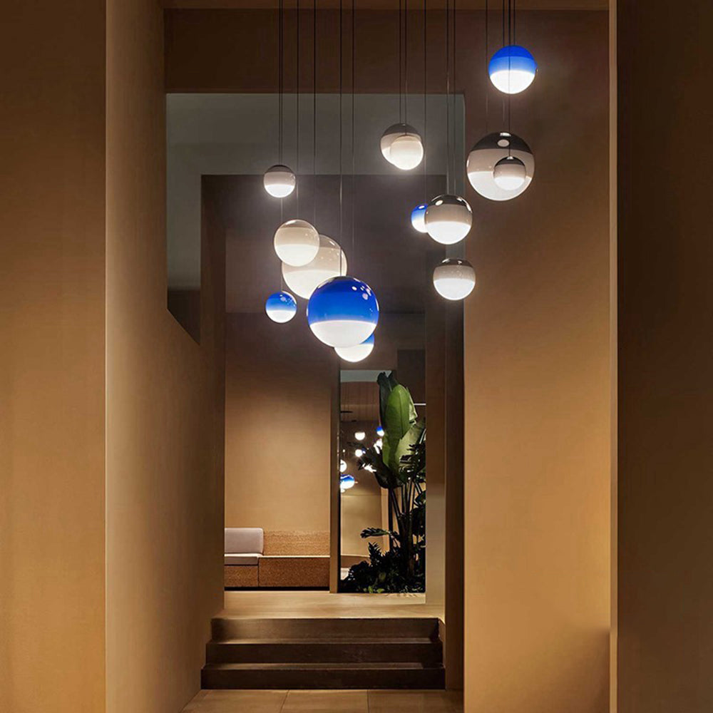 Lithose | Artistic Spherical Bubble Glass Pendant Light
