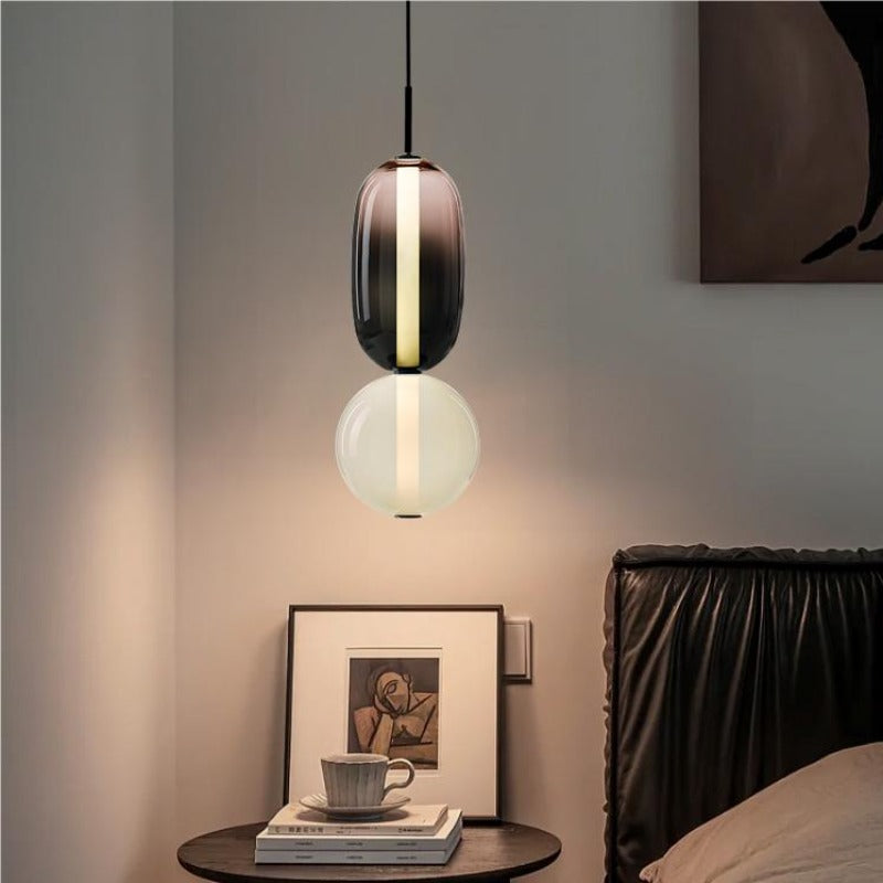 Alvura | Modern Elliptical Tiered Artistry Glass Pendant Light