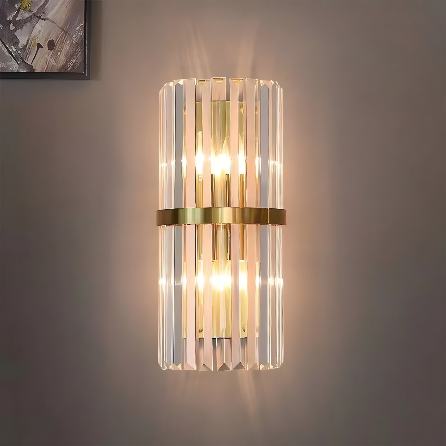 Lura | Contemporary Layered Crystal Prism Wall Light