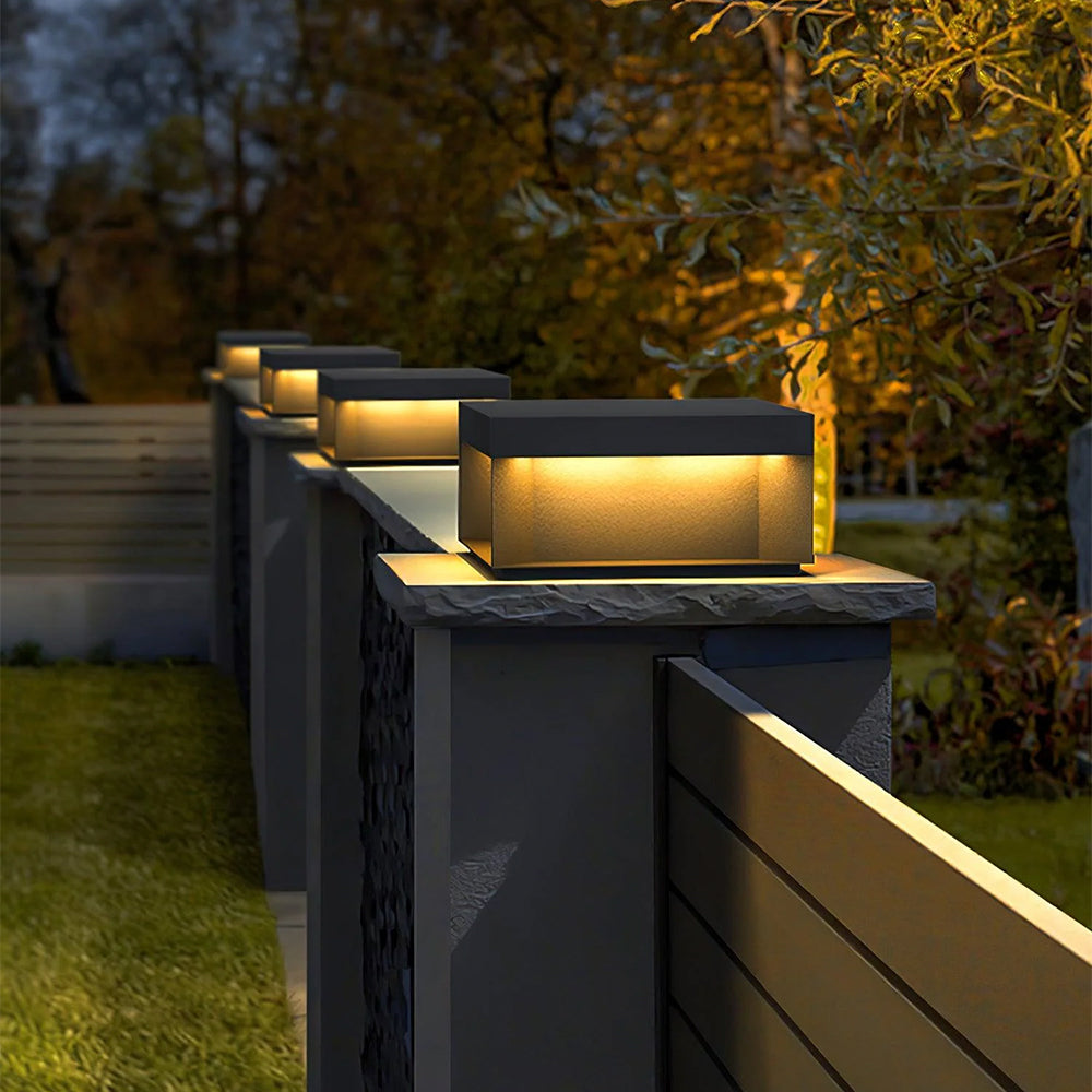 Vylno | Minimalist Geometric Column Solar Powered Outdoor Light