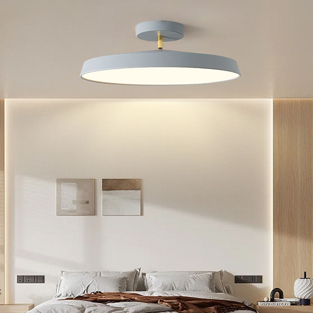 Novus | Contemporary Round Flush Mount Ceiling Light with Flat Panel