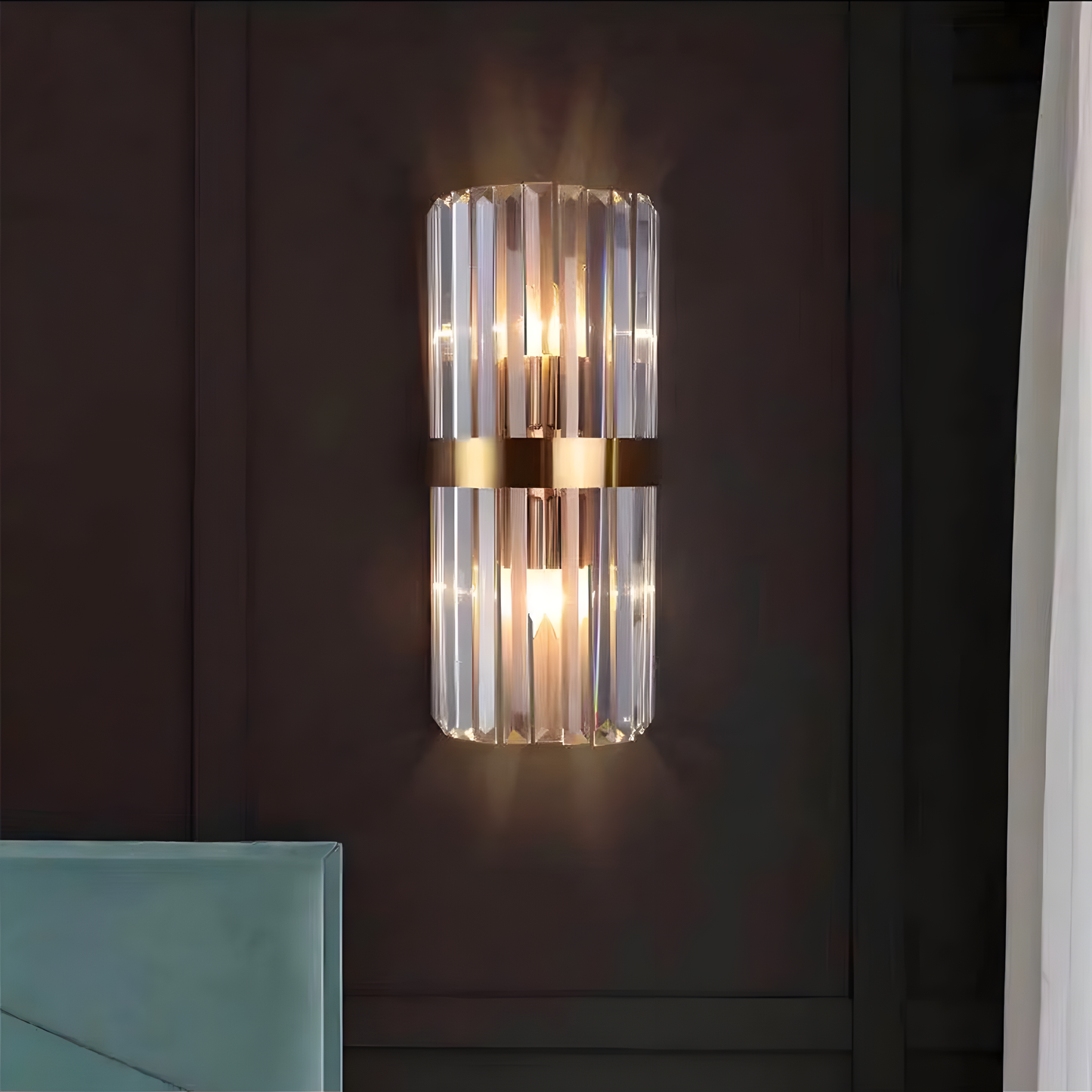 Lura | Contemporary Layered Crystal Prism Wall Light
