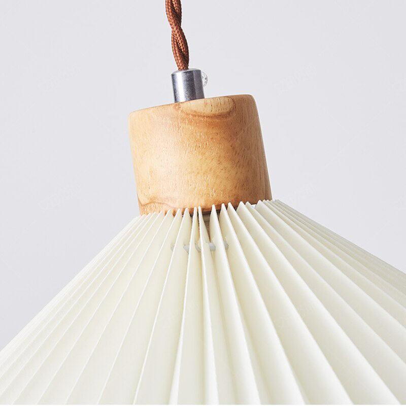 Luvithos | Architectural Cluster Plissé Pleated Timber Pendant Light