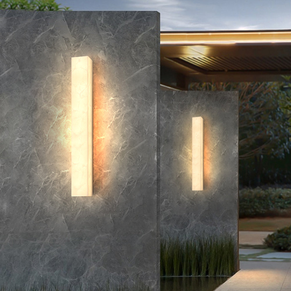 Aerisvall | Modern Geometric Slim Rectangular Outdoor Wall Light