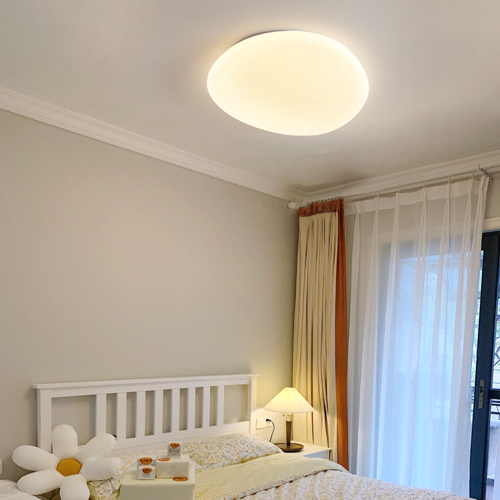 Aehelis | Modern Minimalist Irregular Pebble Silhouette LED Ceiling Light