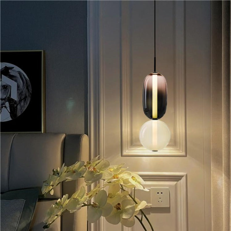Alvura | Modern Elliptical Tiered Artistry Glass Pendant Light