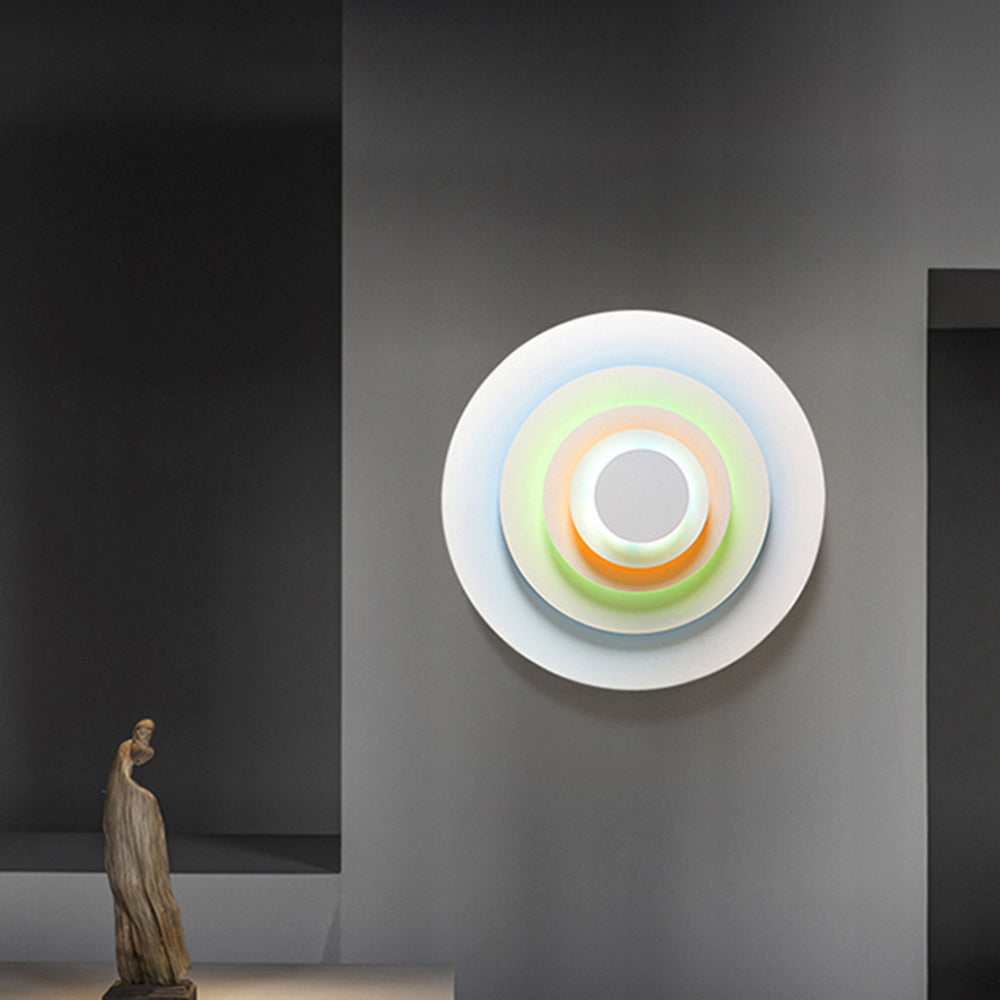 Lythos | Geometric Morandi Circular Metal Art Wall Light