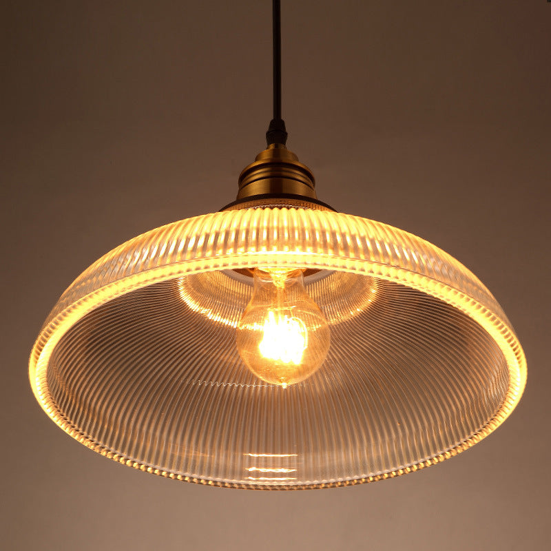 Kalsyr | Industrial Glass Curved Silhouette Dome Pendant Light