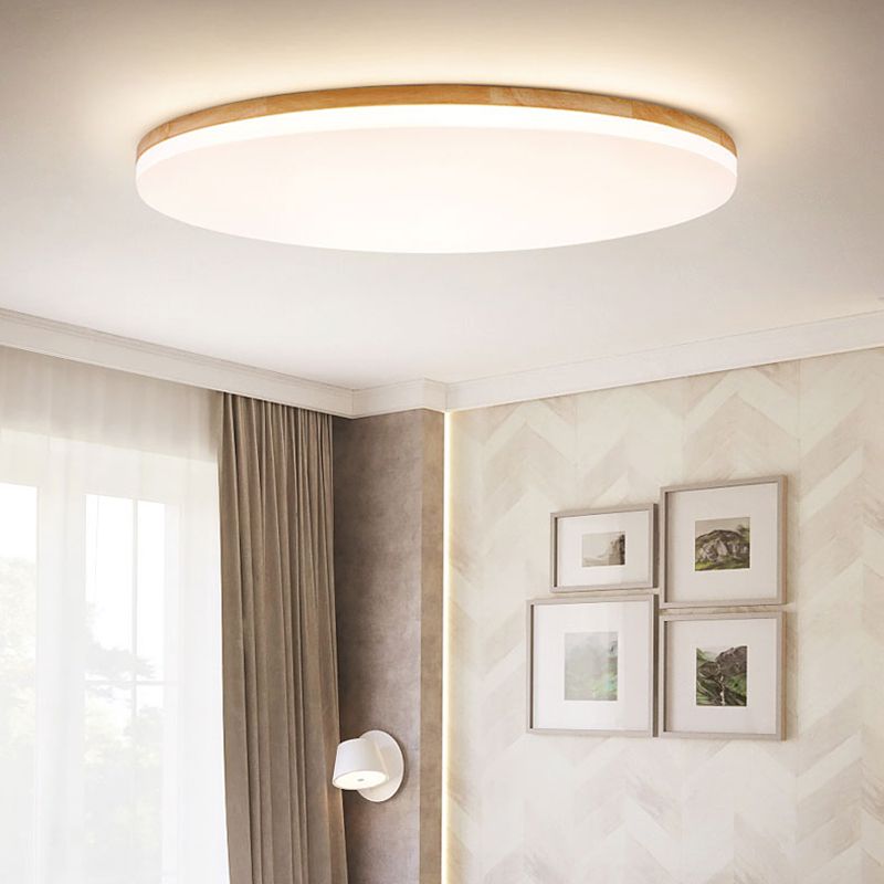 Aevum | Oval Scandinavian Oak Flush Mount Ceiling Light