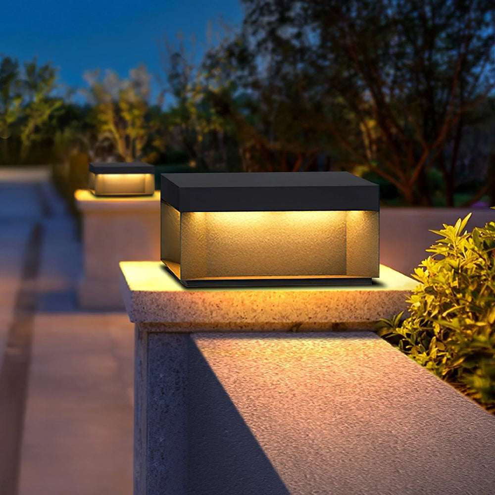 Vylno | Minimalist Geometric Column Solar Powered Outdoor Light