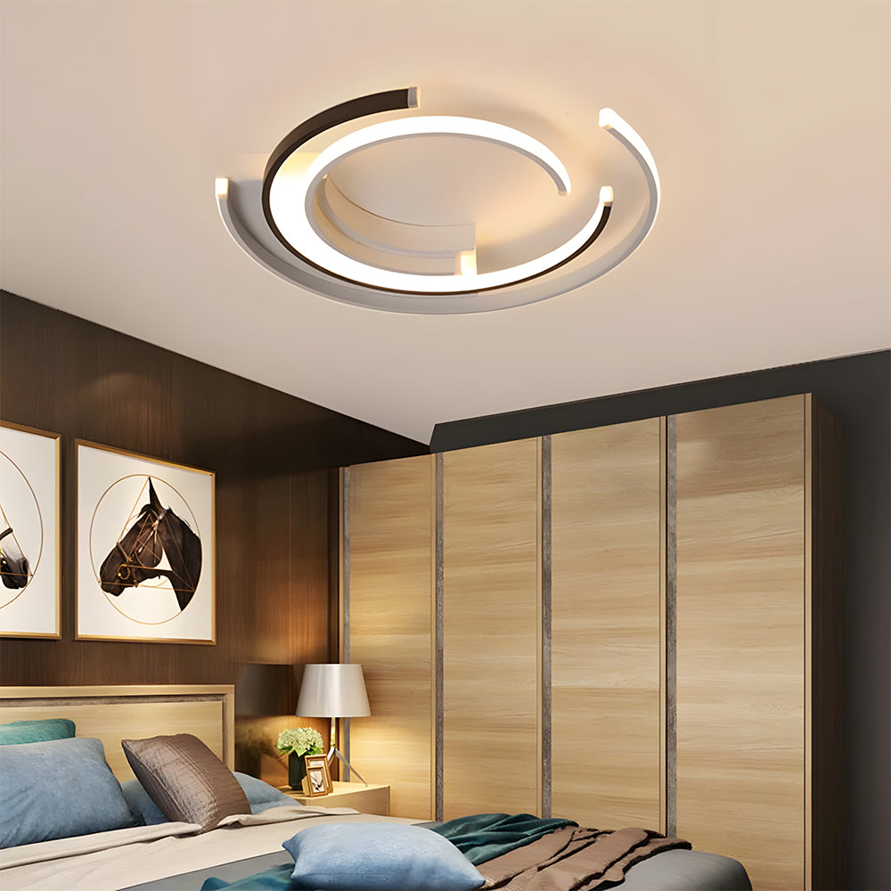 Eclipse | Modern Overlapping Ring Flush Mount Ceiling Light