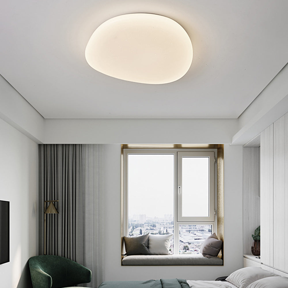 Aehelis | Modern Minimalist Irregular Pebble Silhouette LED Ceiling Light