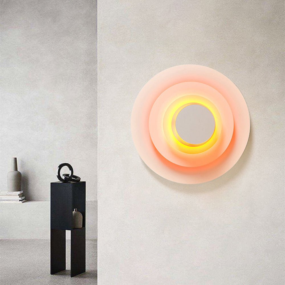Lythos | Geometric Morandi Circular Metal Art Wall Light