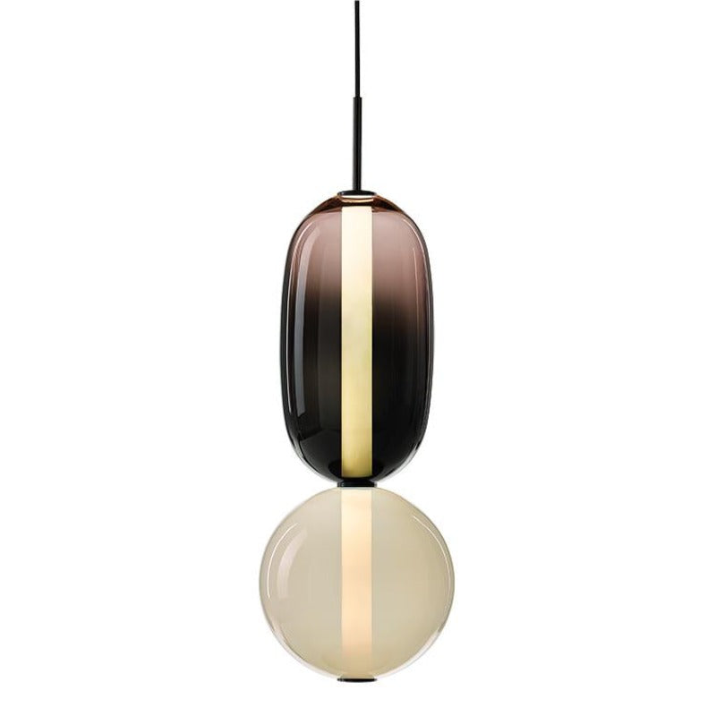 Alvura | Modern Elliptical Tiered Artistry Glass Pendant Light