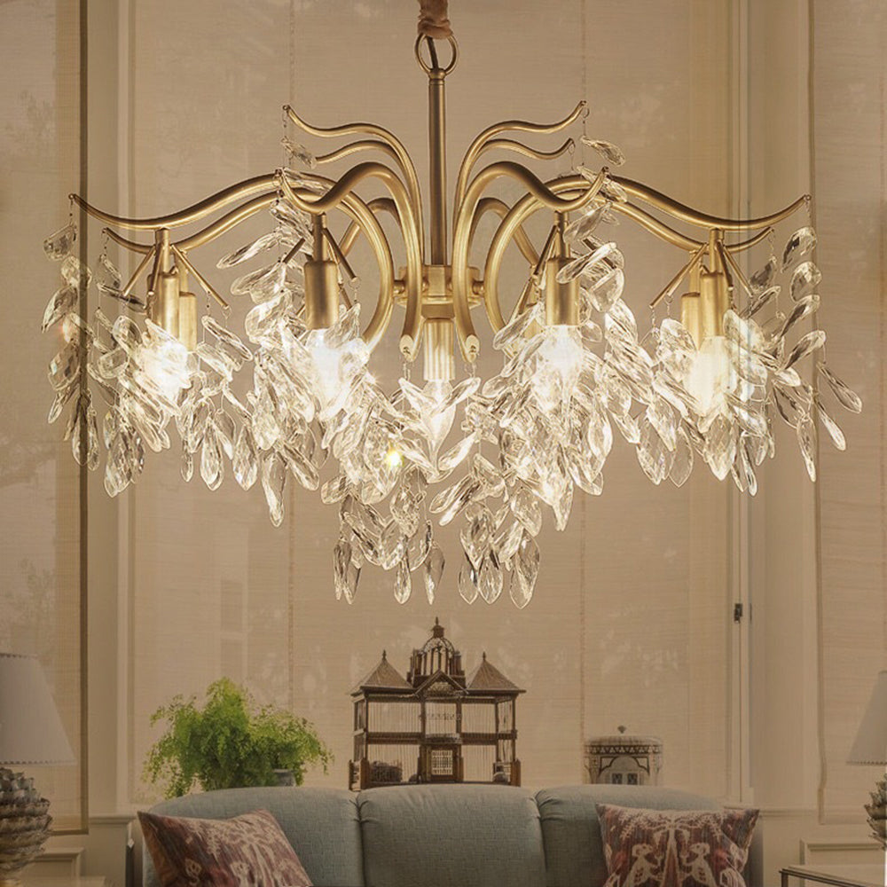 Elaral | Luxury Wisteria Flower Cascading Crystal Chandelier