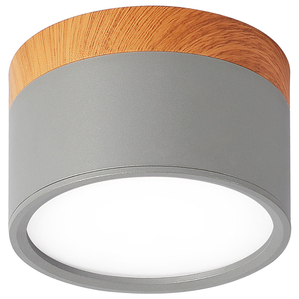 Kelryn | Minimalist Wood Metal Surface Mount Ceiling Spotlight