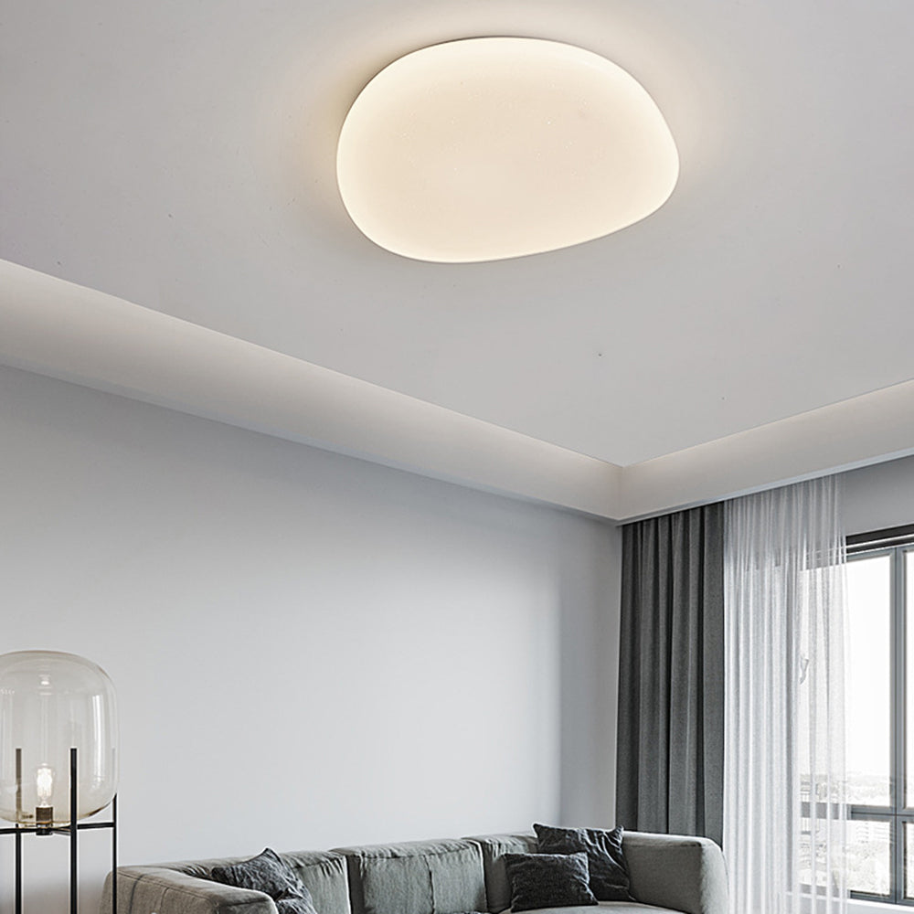 Aehelis | Modern Minimalist Irregular Pebble Silhouette LED Ceiling Light