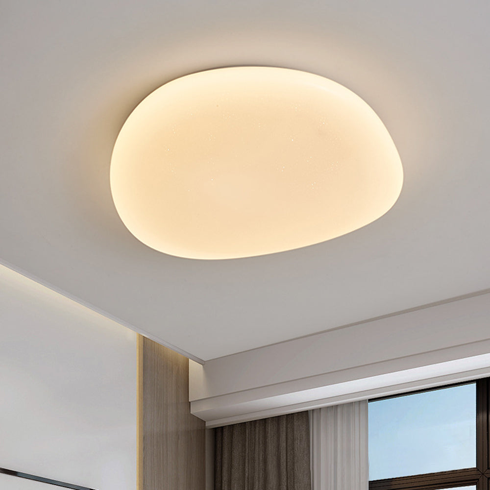 Aehelis | Modern Minimalist Irregular Pebble Silhouette LED Ceiling Light