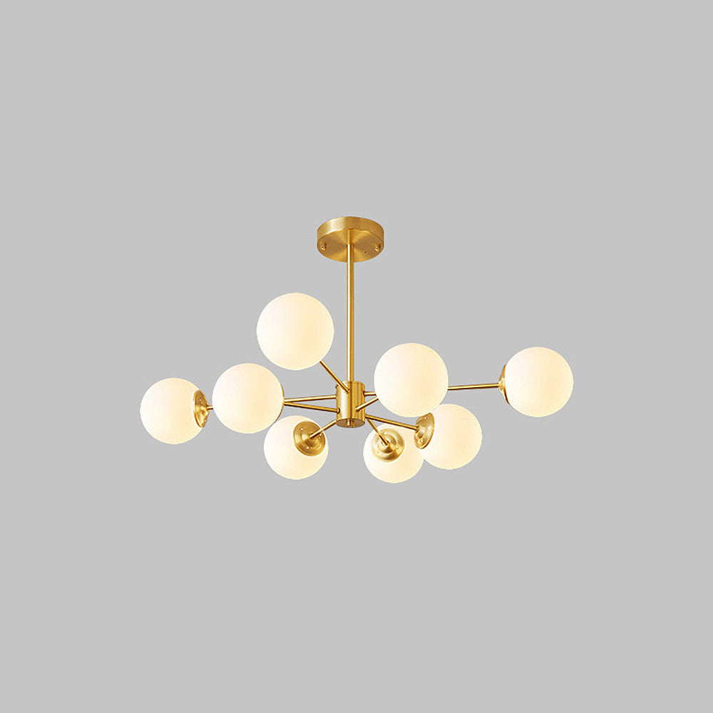 Aurum | Modern Multi-Light Frosted Glass Globe Sputnik Chandelier