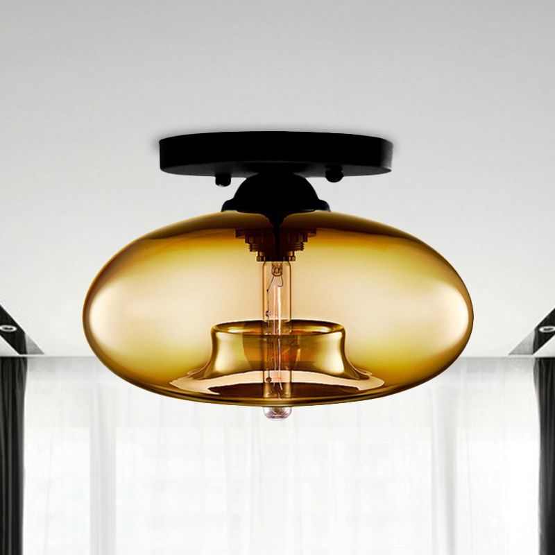 Murae | Retro Industrial Sphere Flush Mount Ceiling Light