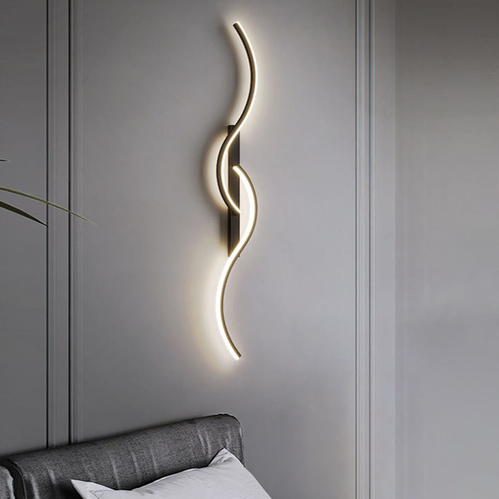 Althun | Modern Sinuous Wave Silhouette Metal Wall Light