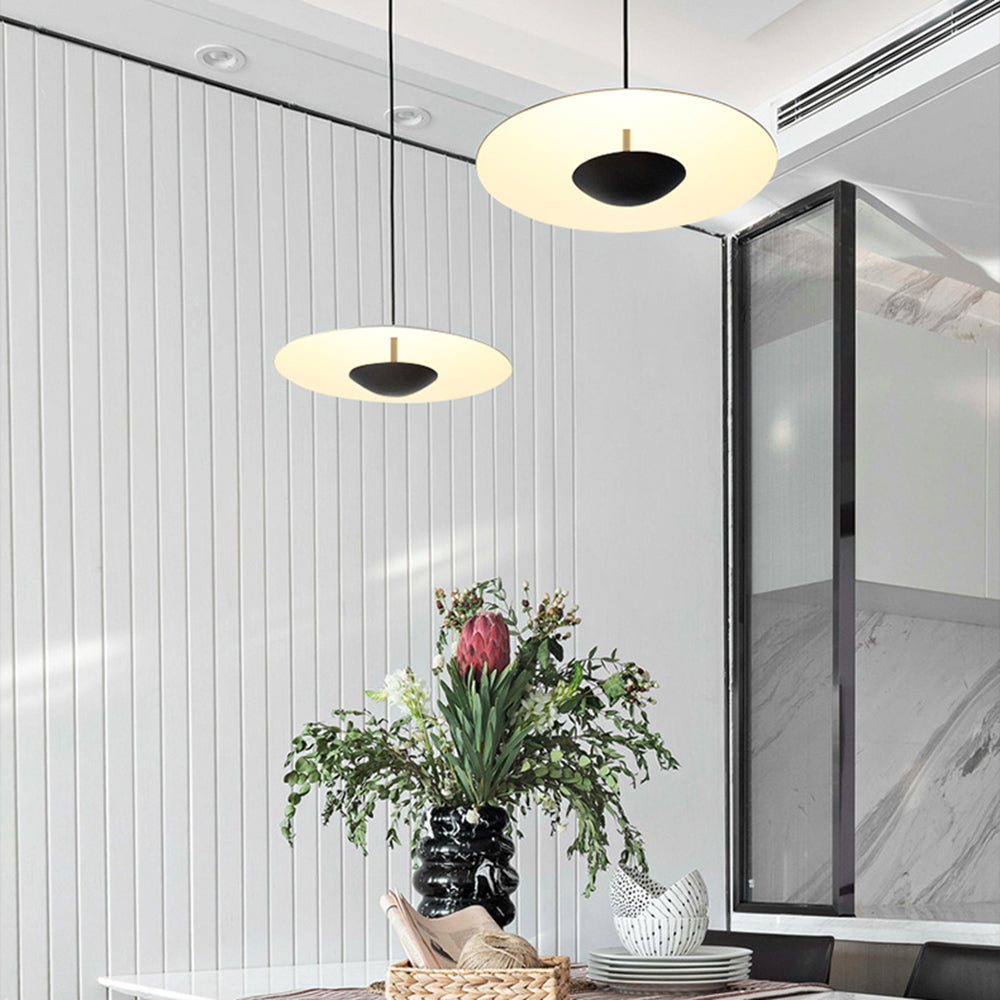 Thaluo | Minimalist Nordic Frisbee Silhouette LED Pendant Light
