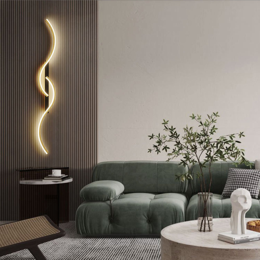 Althun | Modern Sinuous Wave Silhouette Metal Wall Light