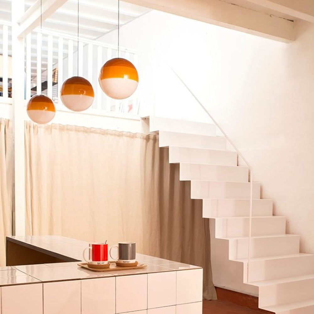 Lithose | Artistic Spherical Bubble Glass Pendant Light