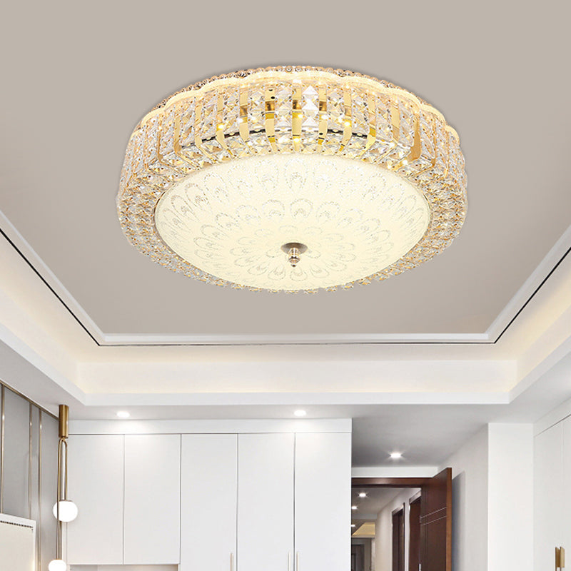 Auralis | Contemporary Geometric Crystal Ring Ceiling Light
