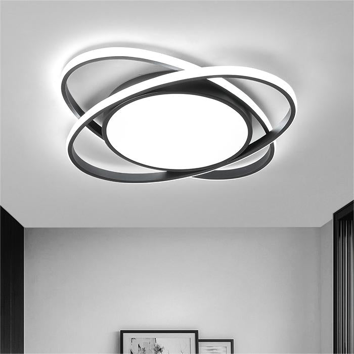 Auria | Sleek Layered Interlocking Ring Ceiling Light
