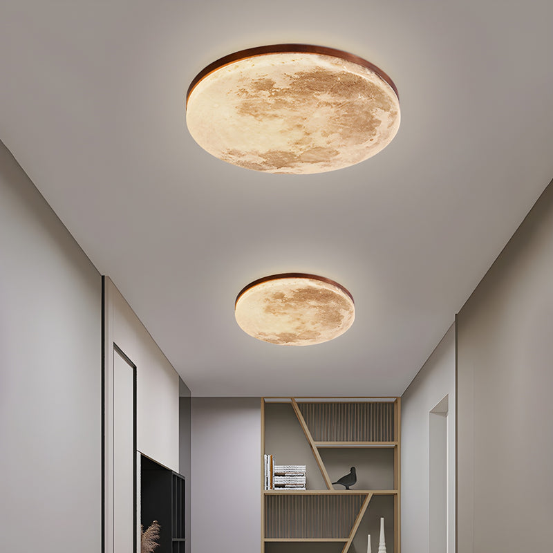 Lunis | Realistic Moon Texture Flush Mount Ceiling Light