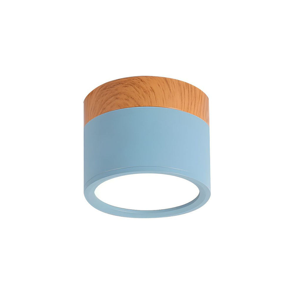 Kelryn | Minimalist Wood Metal Surface Mount Ceiling Spotlight