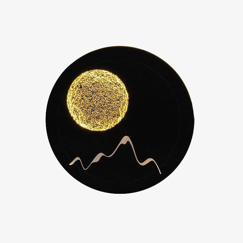 Vandolay | Moon Silhouette Circular Metal Wall Light