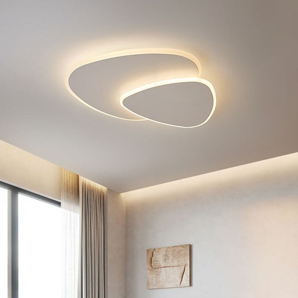 Vylund | Sleek Geometric Triangular Silhouette Flush Mount Ceiling Light